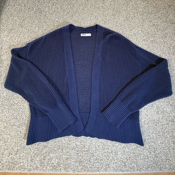 Sonoma Goods for Life Navy Blue Open Knit Cardigan Women’s L - Picture 1 of 5